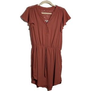 Charlotte Russe Womens Size Large Desert Rose Cinch Waist Dress